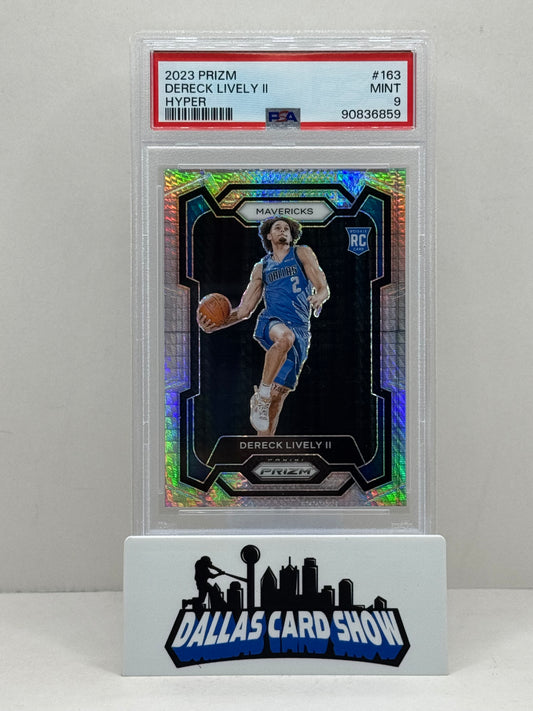 2023 Panini Prizm #163 Dereck Lively Hyper PSA 9