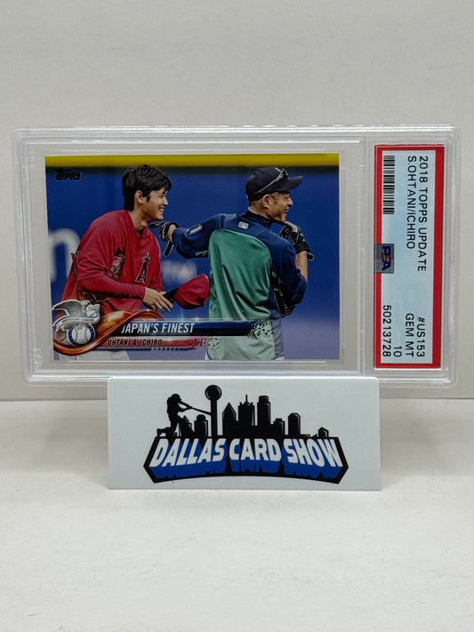 2018 Topps Update #US153 Shohei Ohtani/Ichiro PSA 10