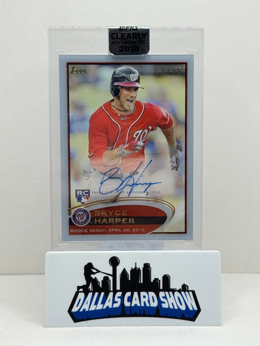2018 Topps Clearly #CAR-BH Bryce Harper Rookie Debut Autograph /15