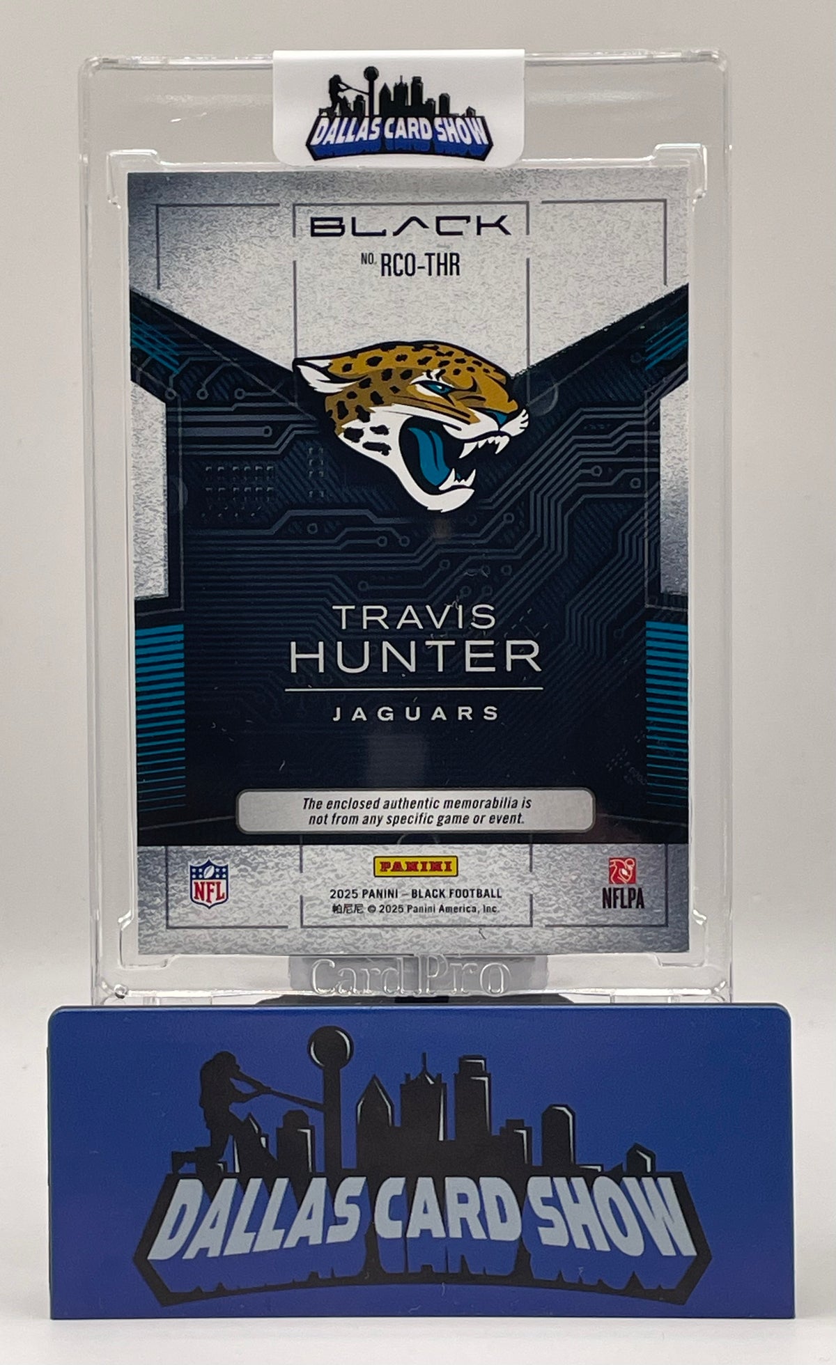 2025 Panini Black #RCO-THR Travis Hunter Components Rookie Relic /25