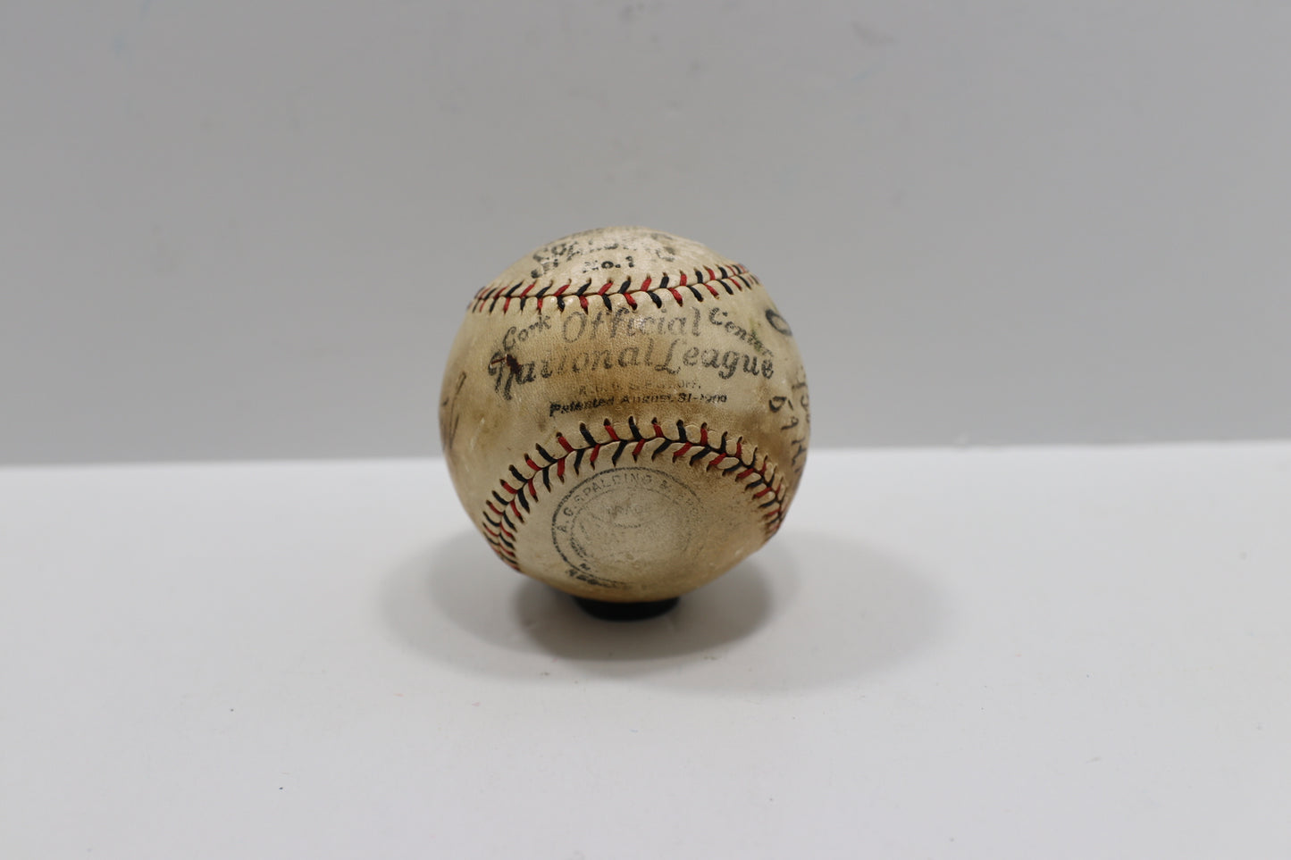 BABE RUTH w/59 H.R. & FRANK HOME RUN BAKER SIGNED SPALDING JToole BASEBALL JSA