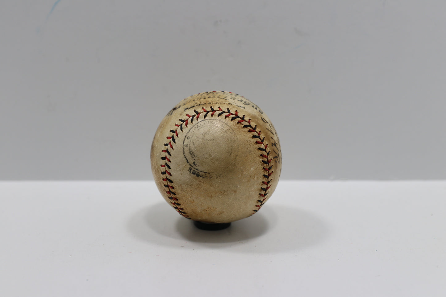 BABE RUTH w/59 H.R. & FRANK HOME RUN BAKER SIGNED SPALDING JToole BASEBALL JSA