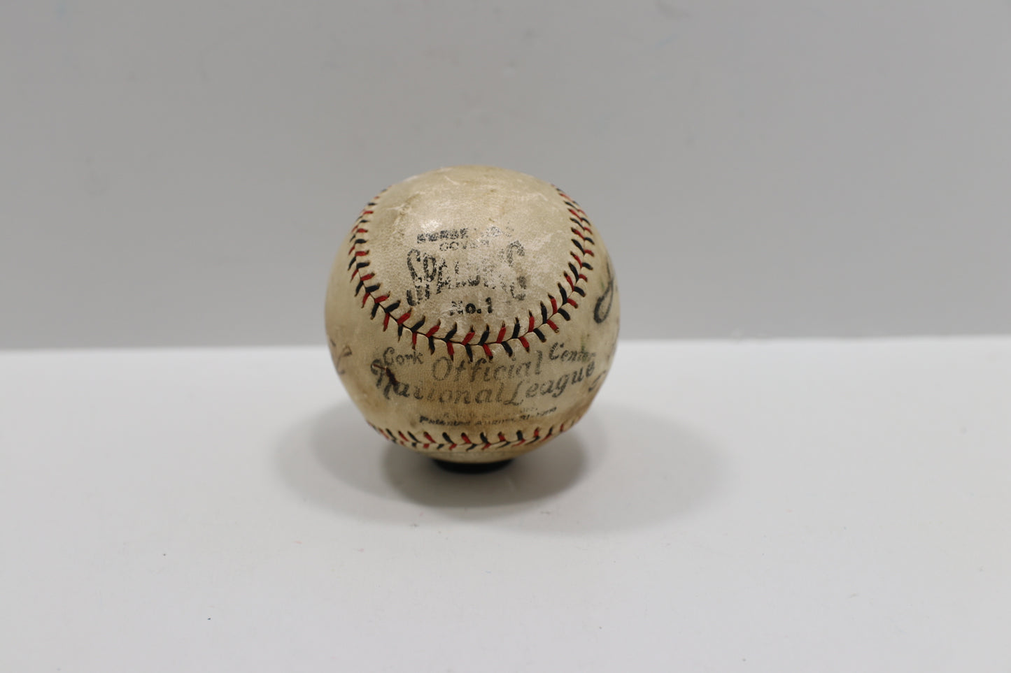 BABE RUTH w/59 H.R. & FRANK HOME RUN BAKER SIGNED SPALDING JToole BASEBALL JSA