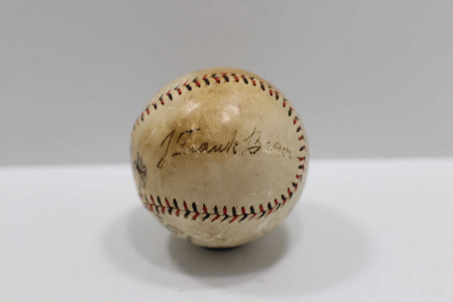 BABE RUTH w/59 H.R. & FRANK HOME RUN BAKER SIGNED SPALDING JToole BASEBALL JSA