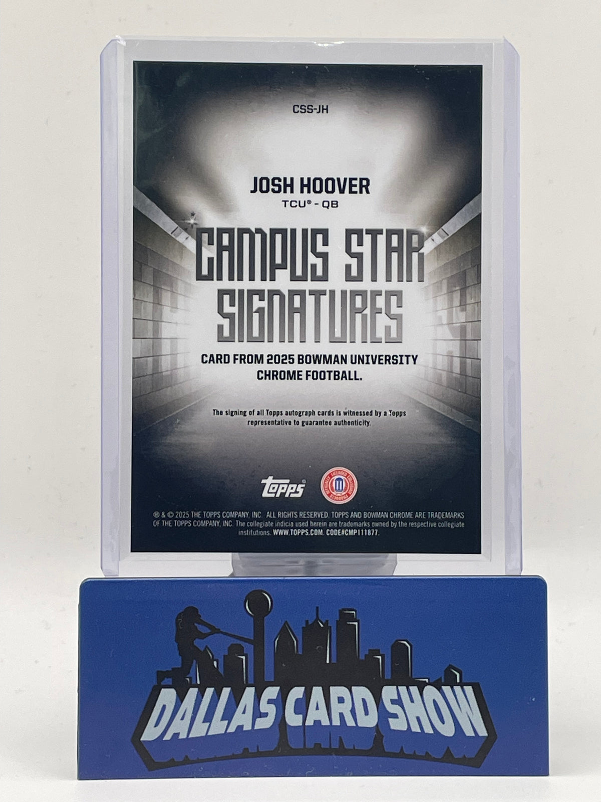 2025 Bowman U Chrome #CSS-JH Josh Hoover Campus Star Signatures /25