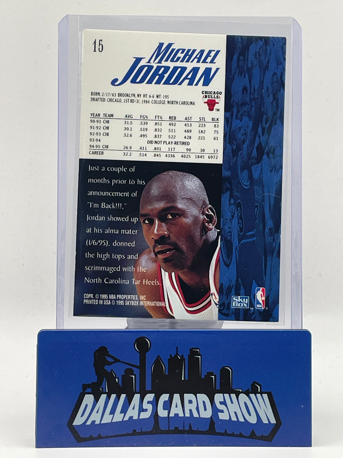 1995 Skybox #15 Michael Jordan