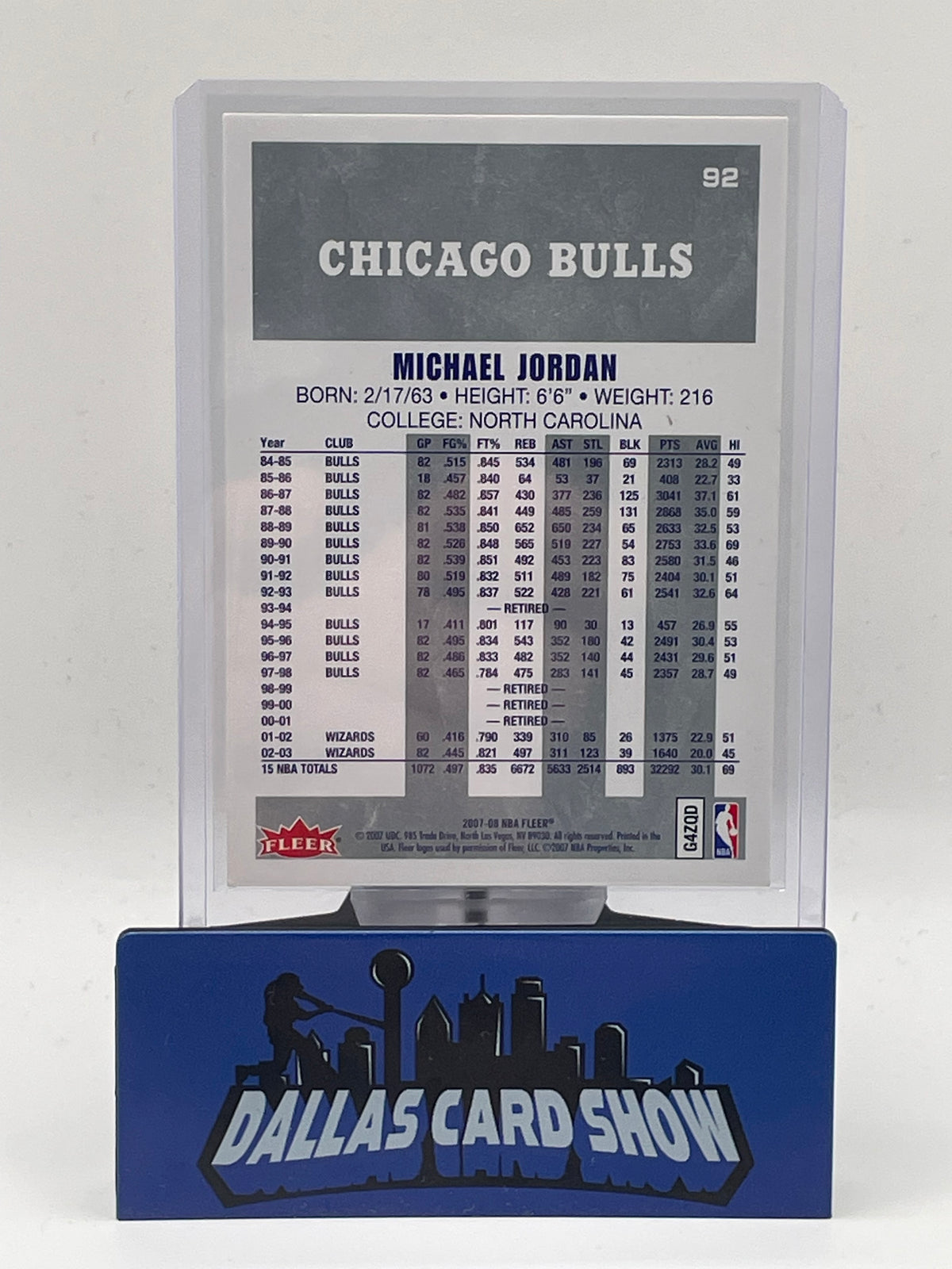 2007-08 Fleer Michael Jordan #92 Guarded By Kobe Bryant MJ Bulls Lakers (Condition)