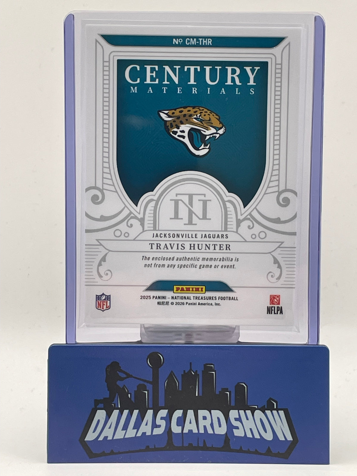 2025 Panini National Treasure #CM-THR Travis Hunter Century Materials /25