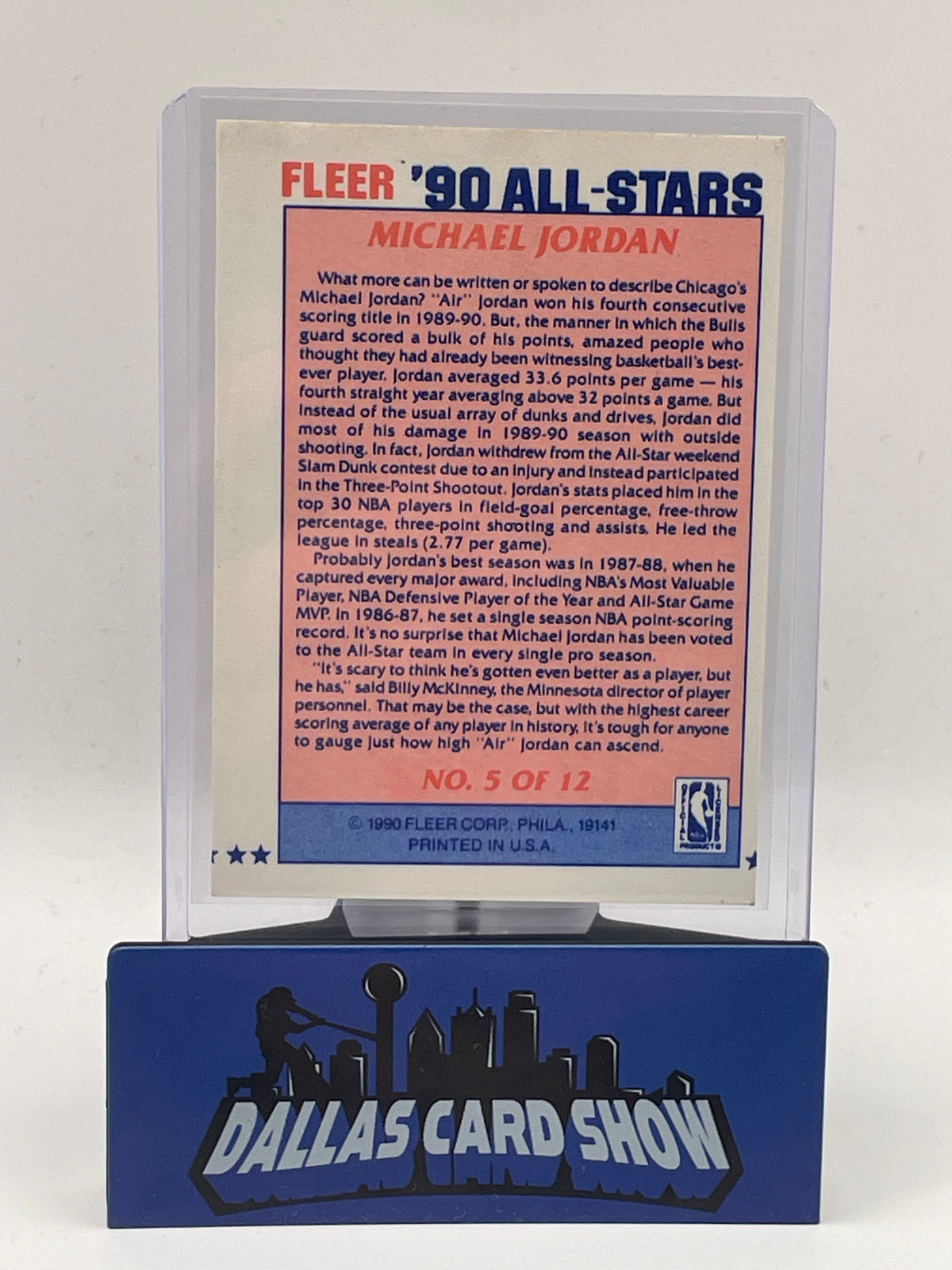 1990 Fleer #5 Michael Jordan Fleer 90 All Stars