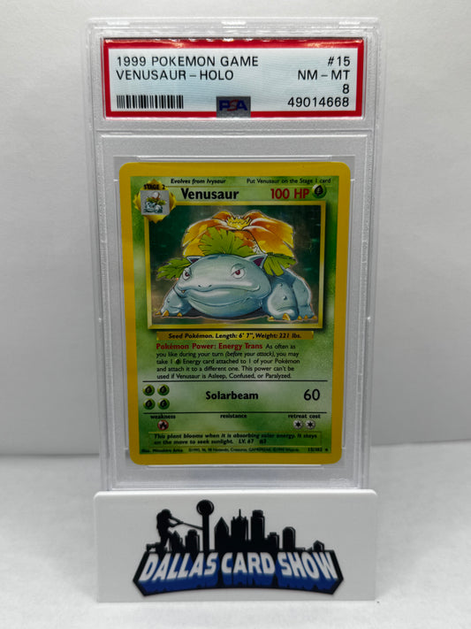 Pokemon 1999 Venusaur Holo 15/102 PSA 8