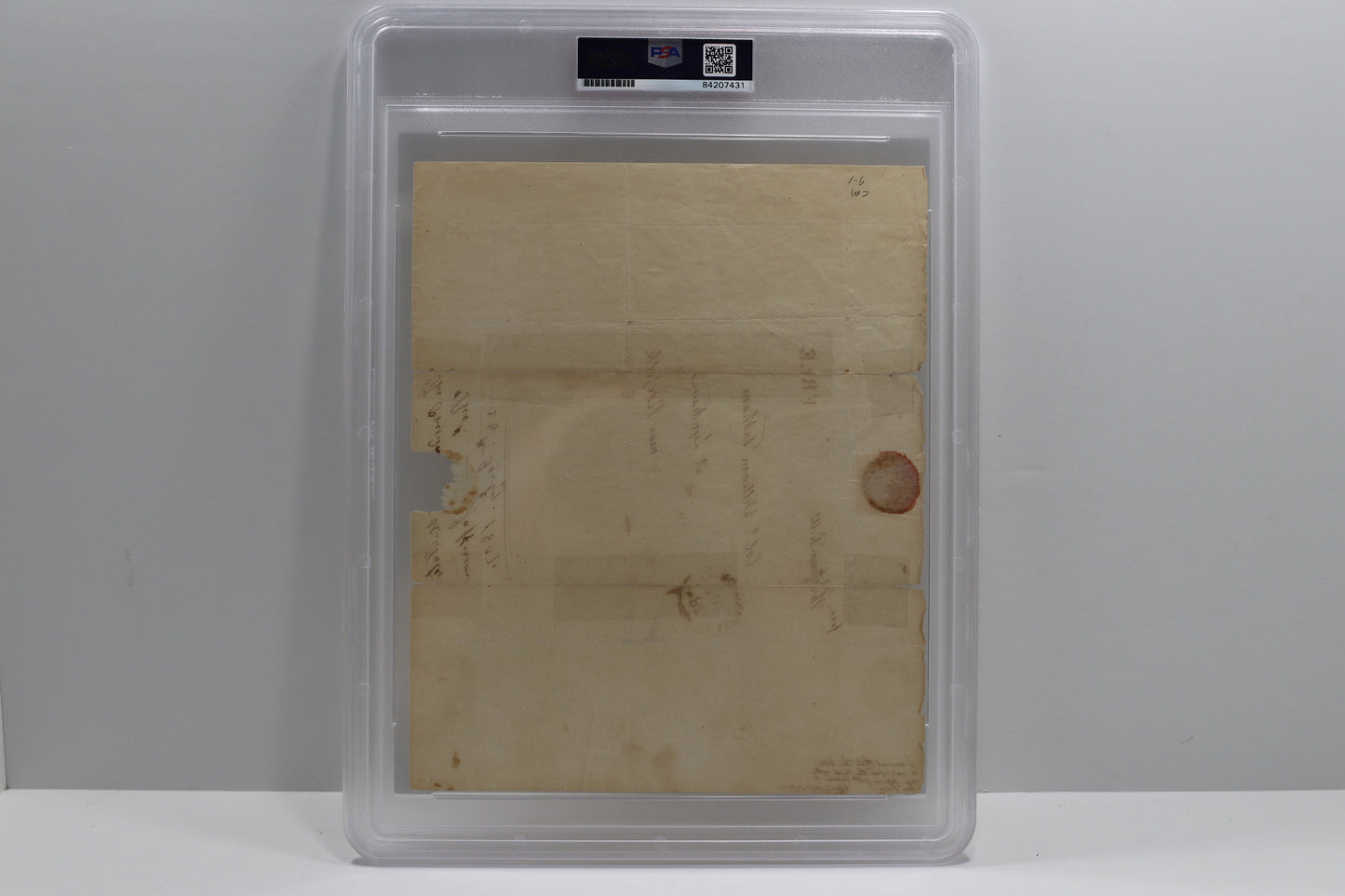 THOMAS JEFFERSON SIGNED PAGE DOCUMENT w/"President of the U.States" PSA Slab
