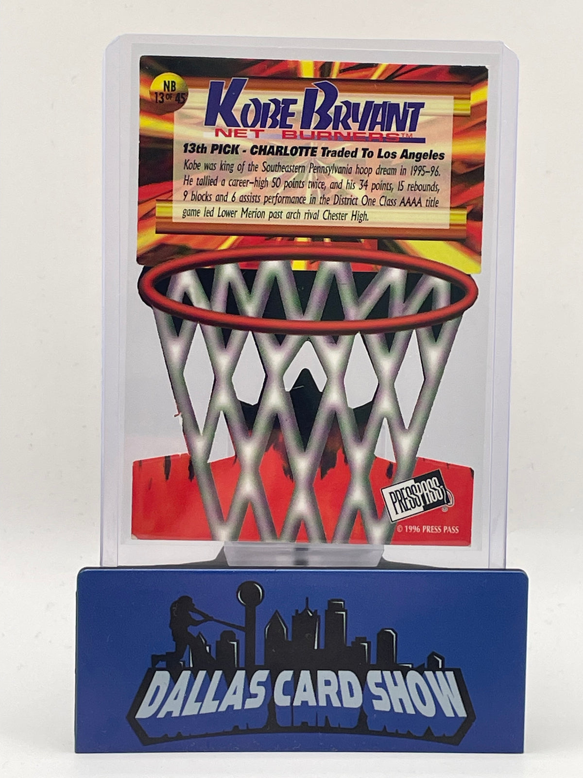 1996 Press Pass #NB13 Kobe Bryant Net Burners