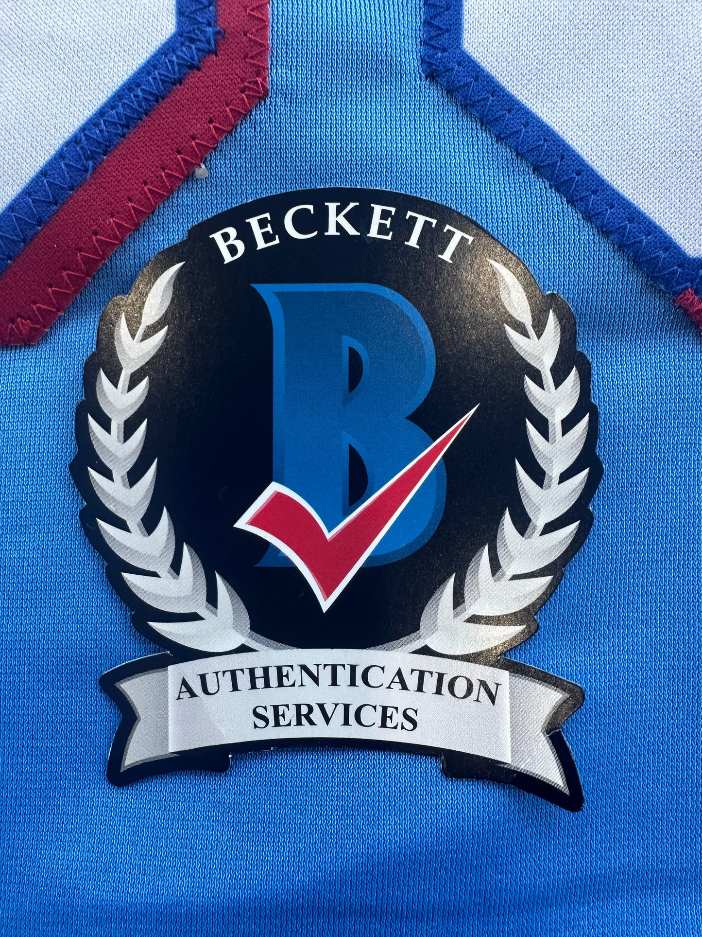 JUSTIN FOSCUE TEXAS RANGERS SIGNED Light Blue JERSEY XL BAS COA