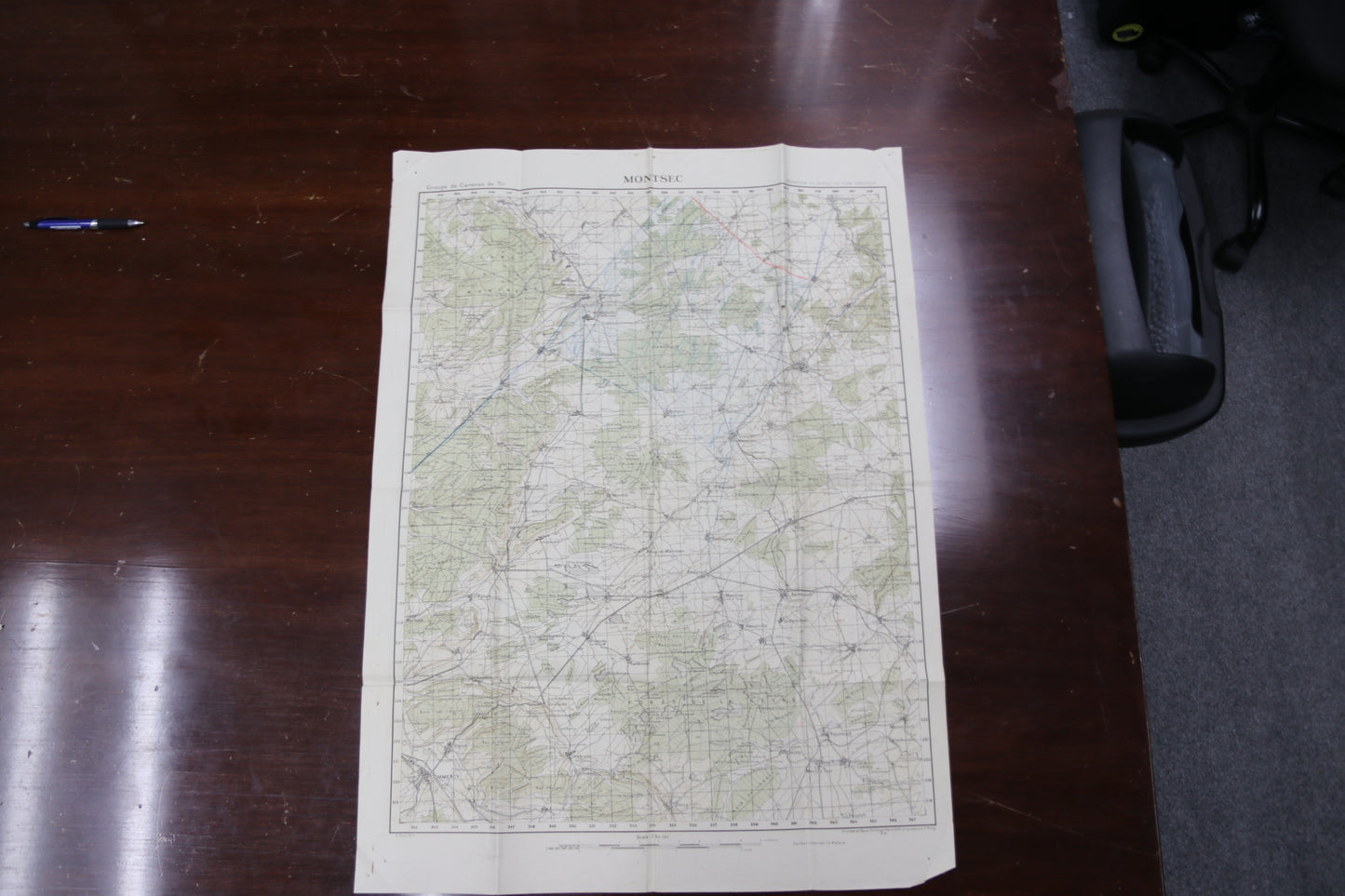 CHRISTY MATHEWSON SIGNED WWI Montsec MAP PSA/DNA NY GIANTS Mint 9 HUGE
