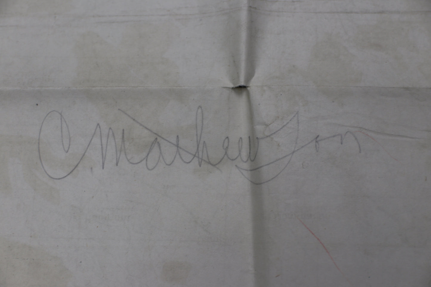 CHRISTY MATHEWSON SIGNED WWI Montsec MAP PSA/DNA NY GIANTS Mint 9 HUGE
