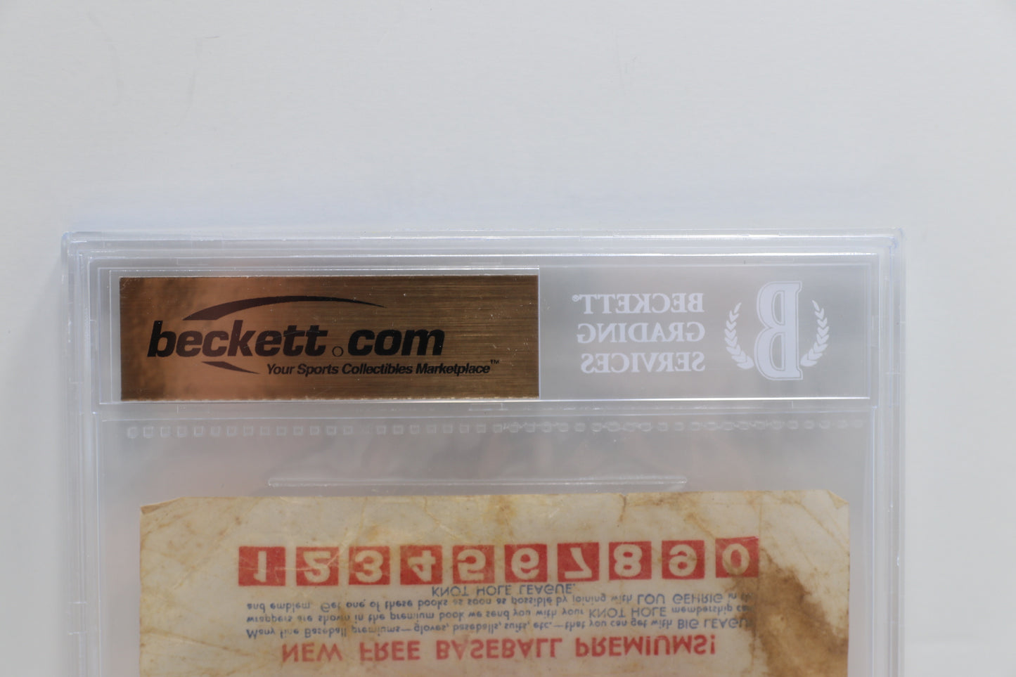 1934 GOUDEY BIG LEAGUE CHEWING GUM WAX PACK WRAPPER BGS SLAB