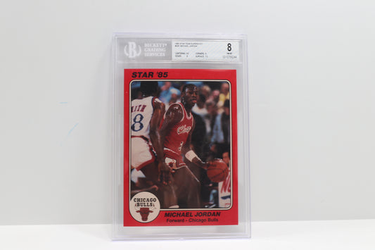 1985 STAR TEAM SUPERS 5x7 #CB1 Michael Jordan CHICAGO BULLS ROOKIE BGS 8