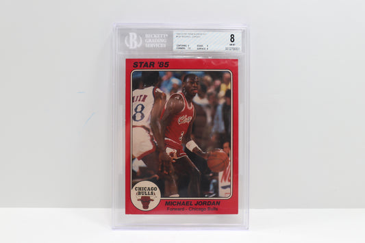 1985 STAR TEAM SUPERS 5x7 #CB1 Michael Jordan CHICAGO BULLS ROOKIE BGS 8