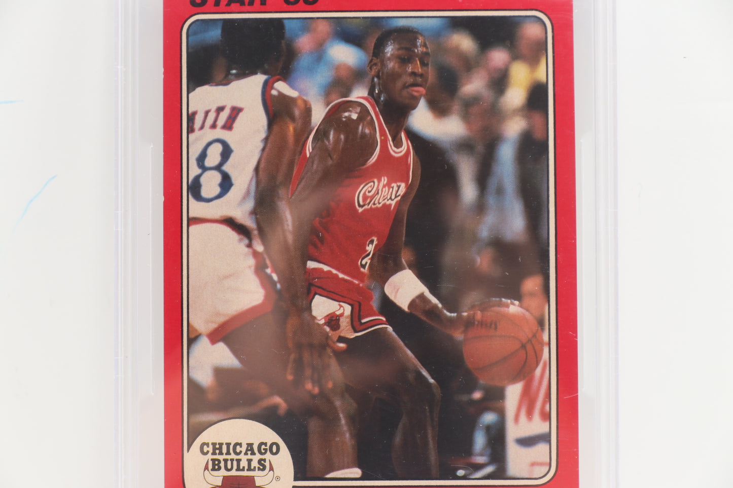 1985 STAR TEAM SUPERS 5x7 #CB1 Michael Jordan CHICAGO BULLS ROOKIE BGS 8