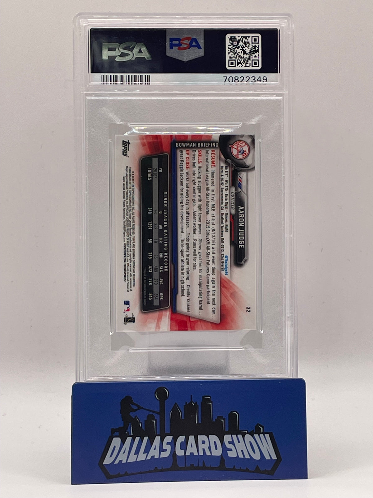 2017 Bowman Chrome #32 Aaron Judge Bowman Rookies PSA 9