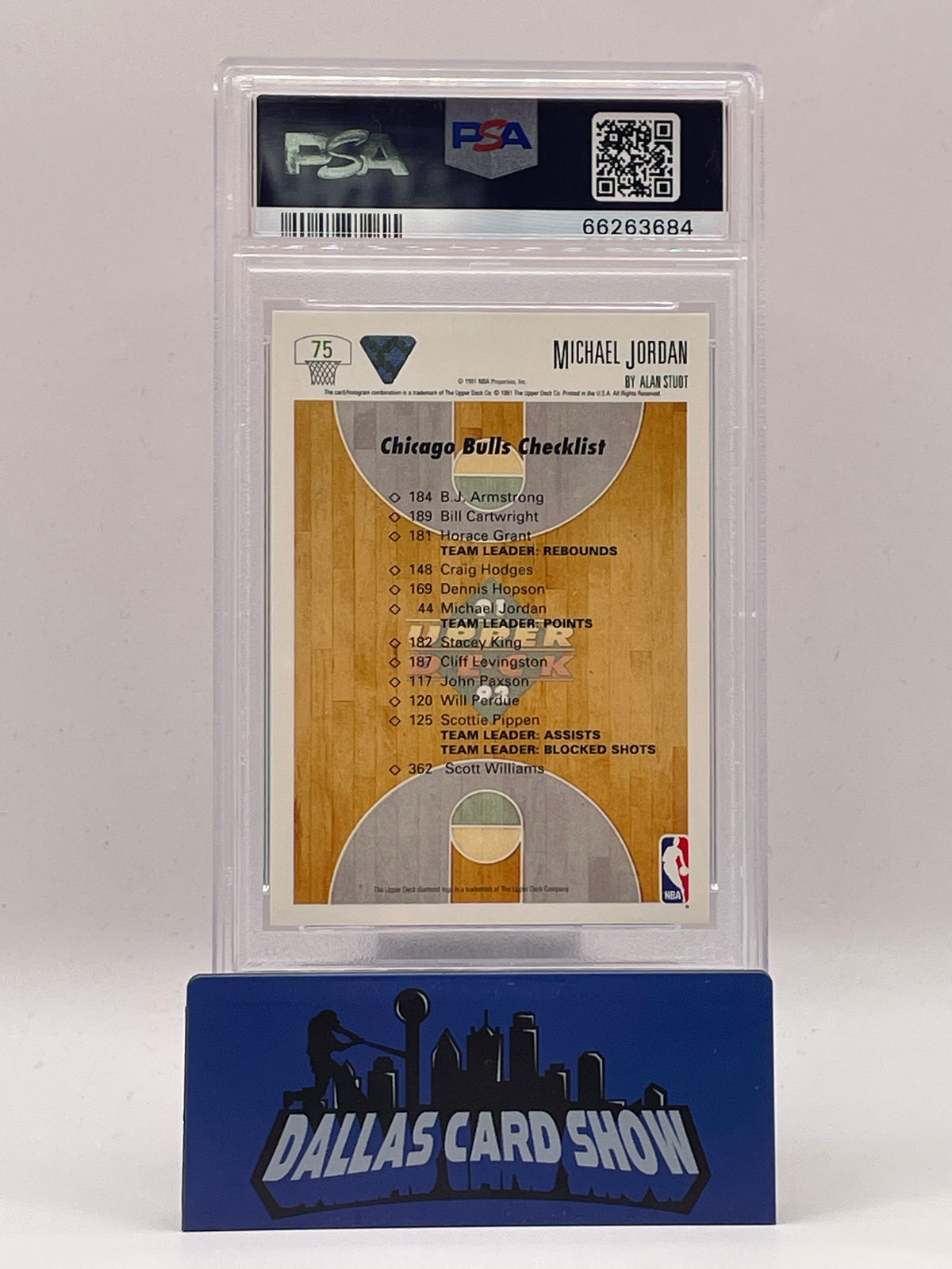 1991 Upper Deck #75 Michael Jordan Bulls Checklist PSA 10