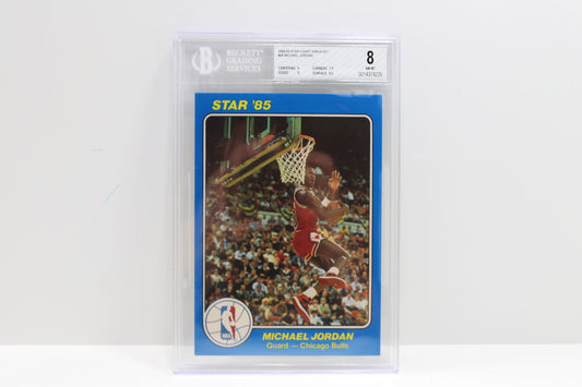 1984-85 STAR COURT KINGS 5x7 #26 MICHAEL JORDAN Chicago Bulls BGS 8