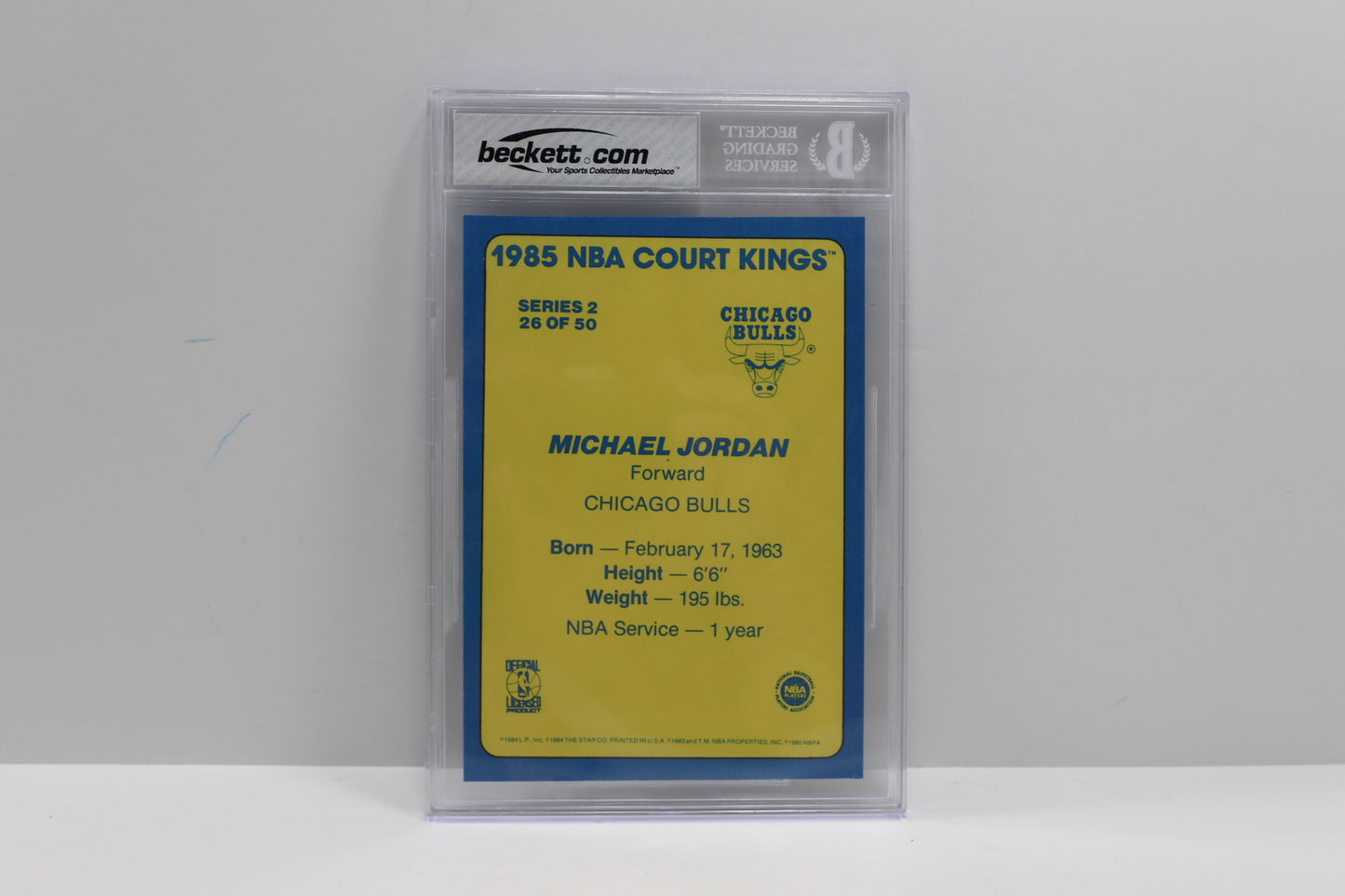 1984-85 STAR COURT KINGS 5x7 #26 MICHAEL JORDAN Chicago Bulls BGS 8