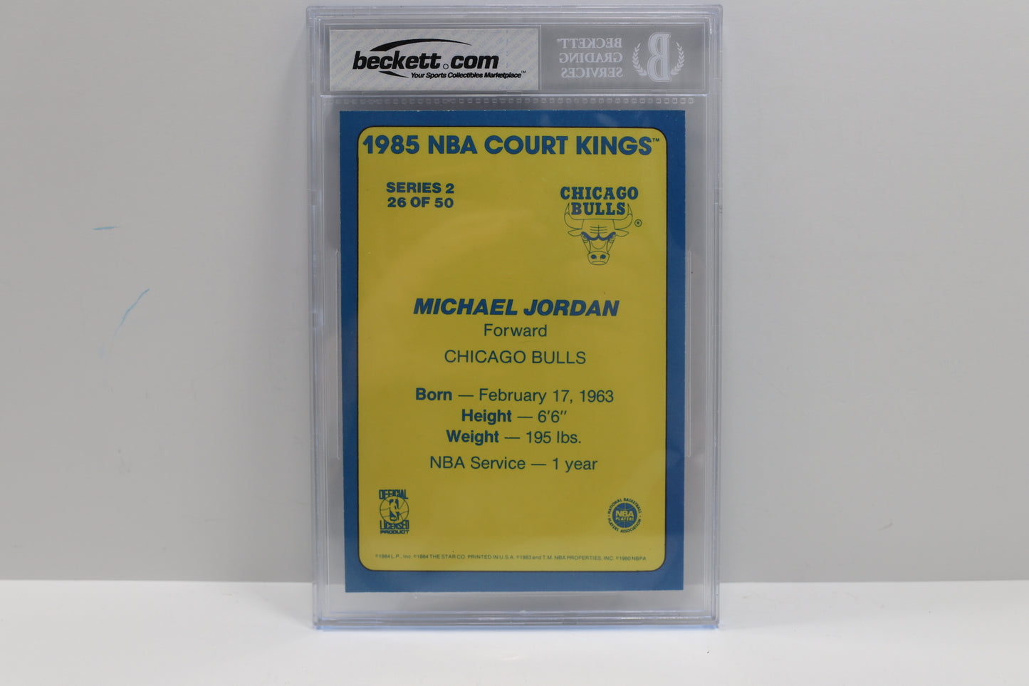 1984-85 STAR COURT KINGS 5x7 #26 MICHAEL JORDAN Chicago Bulls BGS 6.5