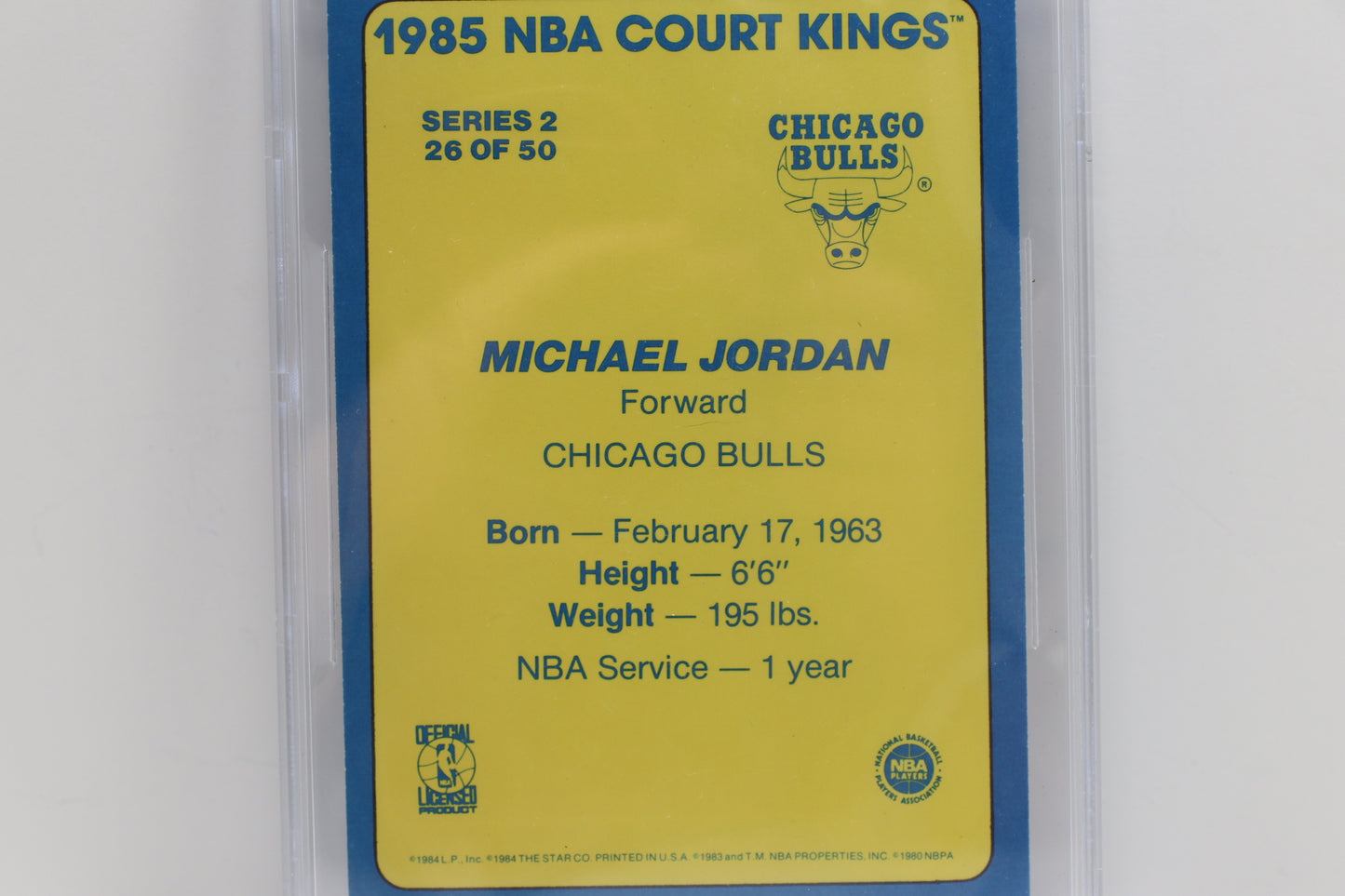1984-85 STAR COURT KINGS 5x7 #26 MICHAEL JORDAN Chicago Bulls BGS 6.5