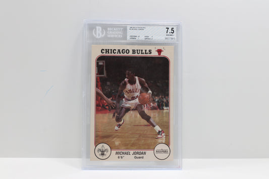 1985 CHICAGO BULLS INTERLAKE MICHAEL JORDAN  #1 BGS 7.5