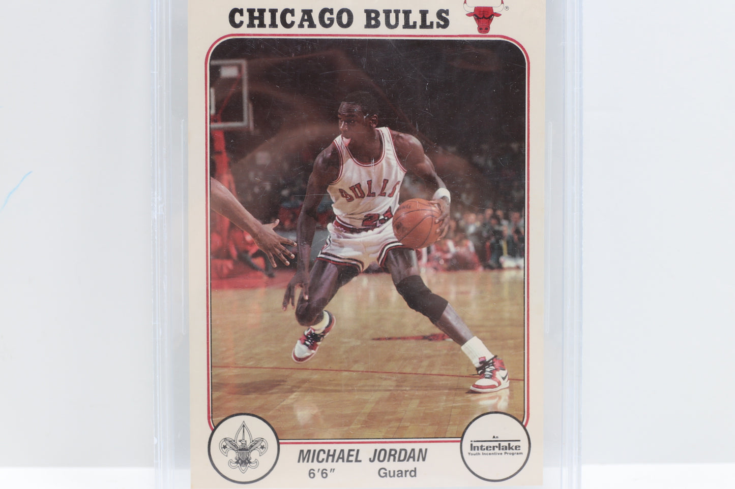 1985 CHICAGO BULLS INTERLAKE MICHAEL JORDAN  #1 BGS 7.5