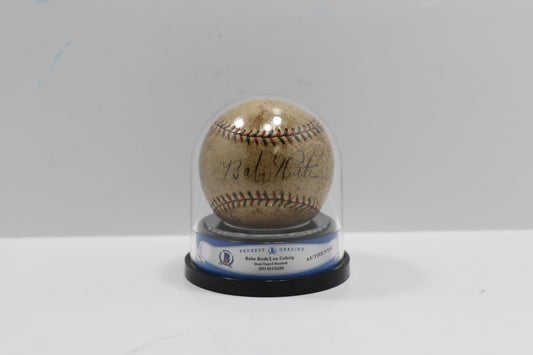 BABE RUTH & LOU GEHRIG New York Yankees SIGNED BASEBALL BAS ENCAP JSA PSA LOA