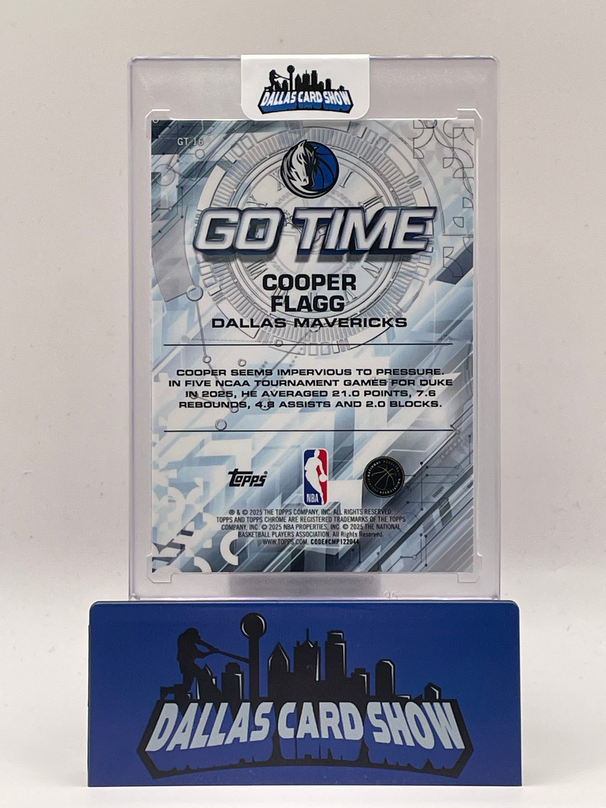 2025-26 Topps Chrome #GT-16 Cooper Flagg Go Time Rookie RC /399