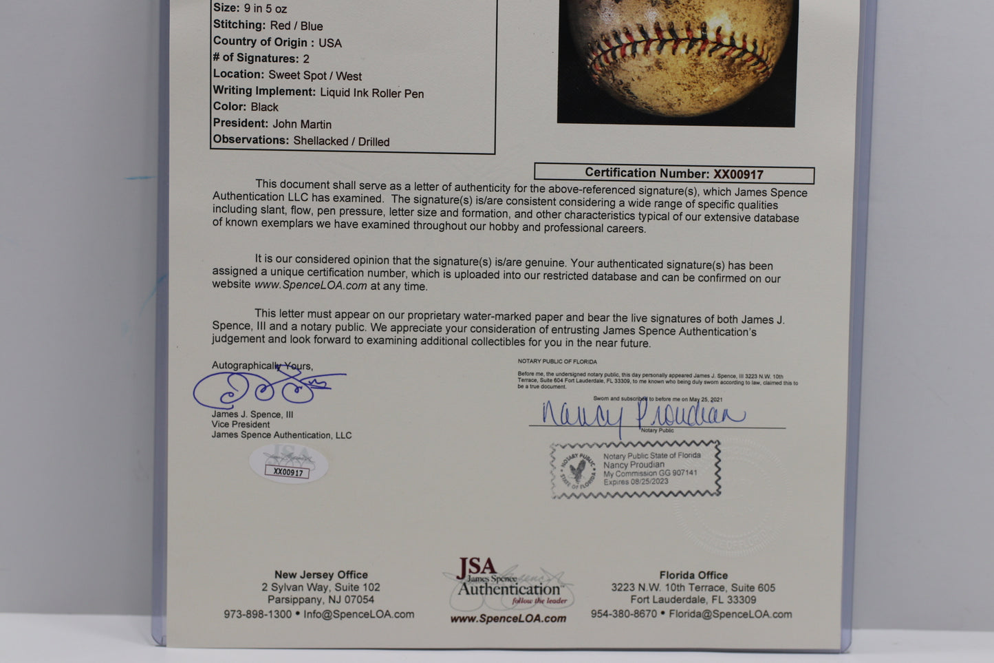 BABE RUTH & LOU GEHRIG New York Yankees SIGNED BASEBALL BAS ENCAP JSA PSA LOA