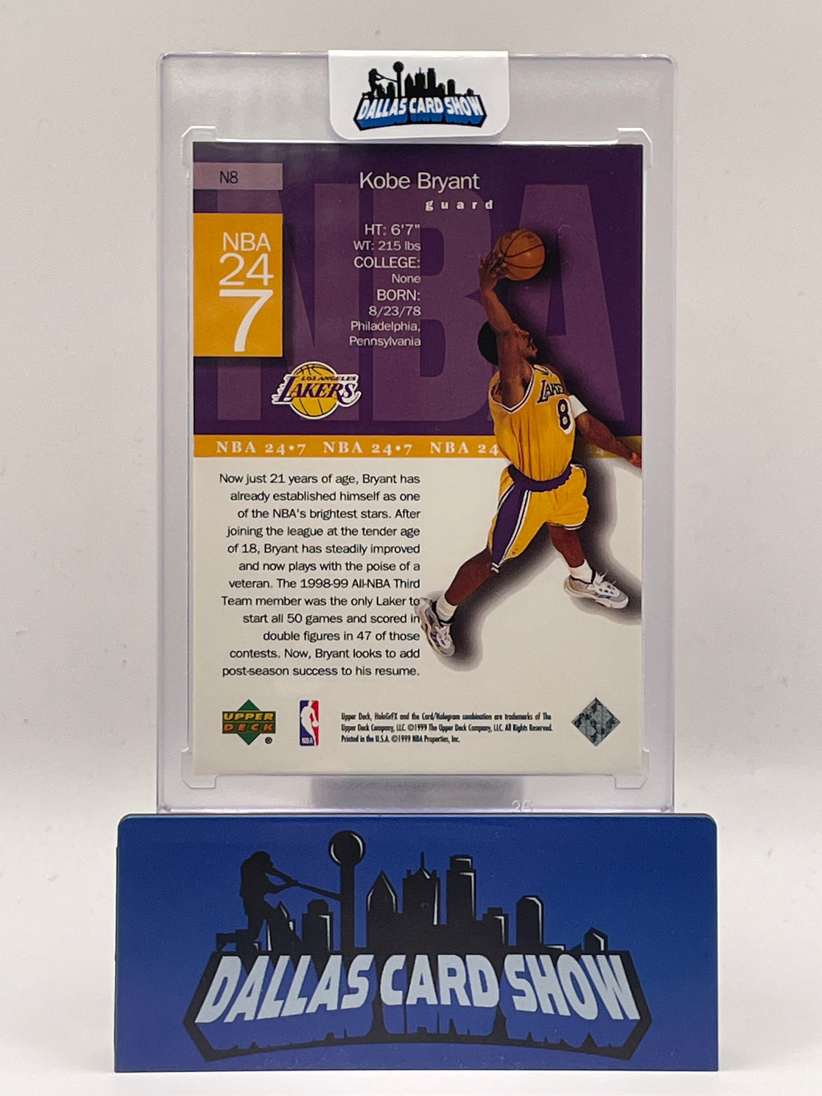 1999 Upper Deck HoloGrFX #N8 Kobe Bryant Los Angles Lakers