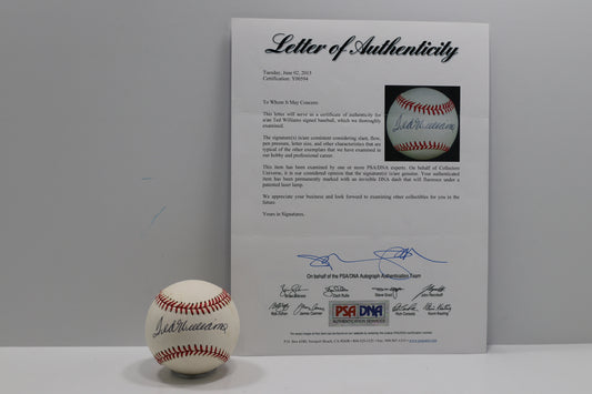 TED WILLIAMS SIGNED RAWLINGS BASEBALL BOSTON RED SOX PSA/DNA LOA