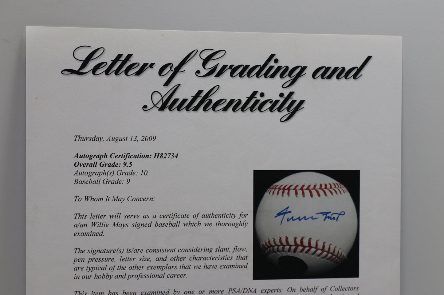 WILLIE MAYS SIGNED BASEBALL San Francisco GIants PSA/DNA LOA Say Hey Auth