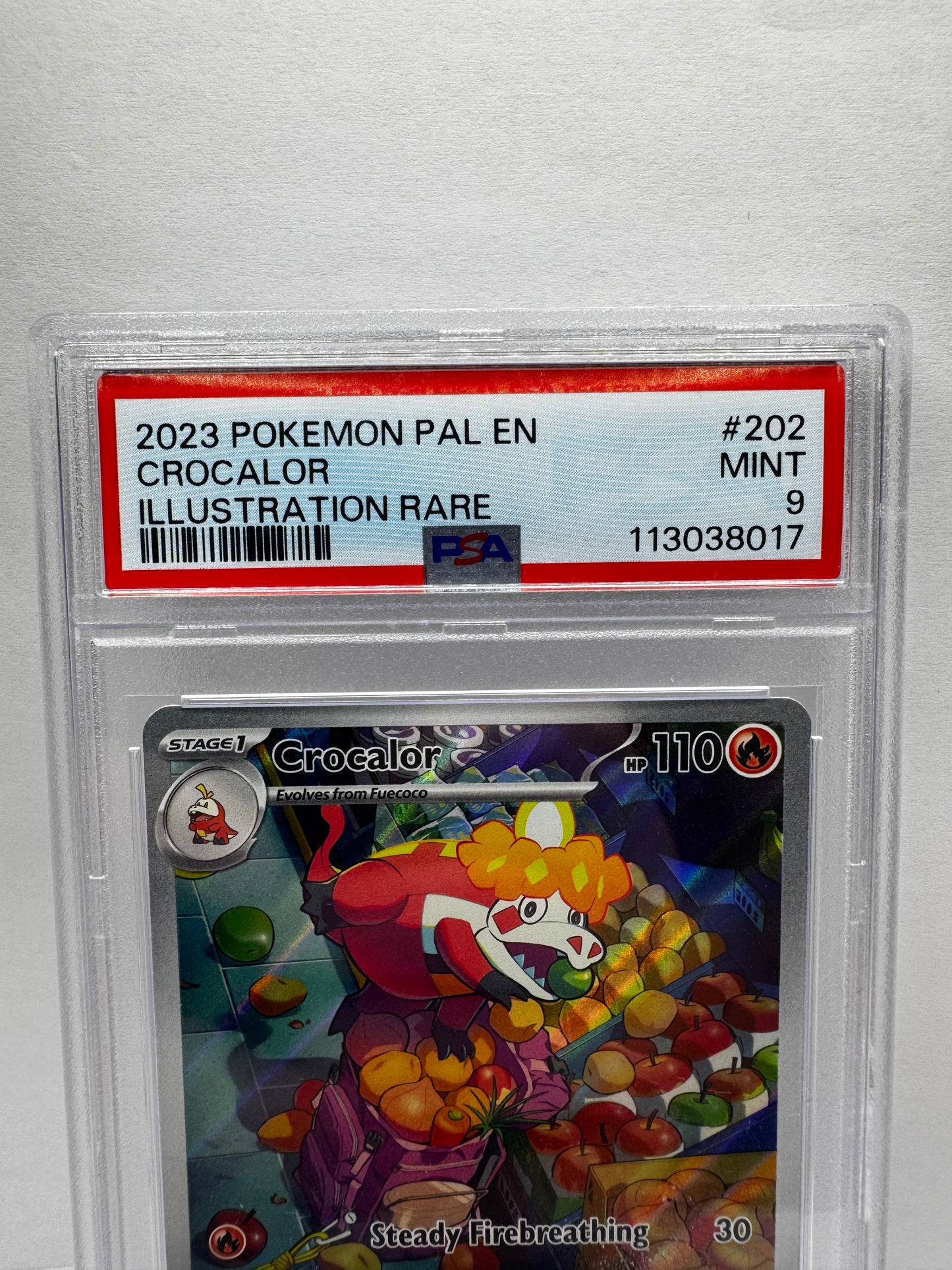 2023 Pokemon - Crocalor Illustration Rare PSA 9 - 202/193 Paldea Evolved