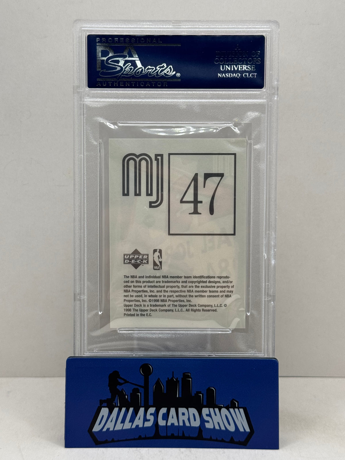1998 Upper Deck International #47 Michael Jordan MJ Stickers PSA 10