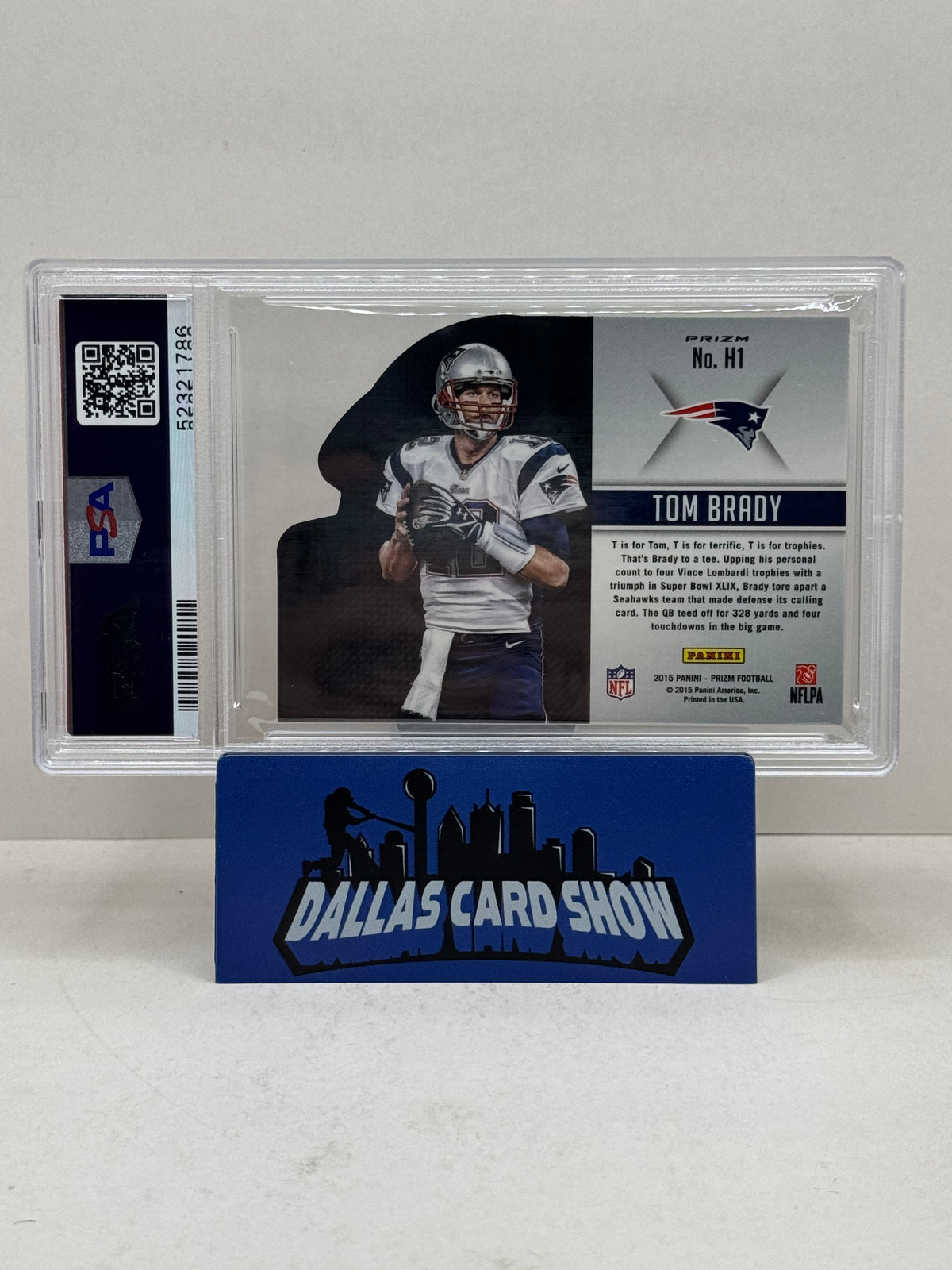 2015 Panini Prizm #H1 Tom Brady Helmet Die-Cuts PSA 10