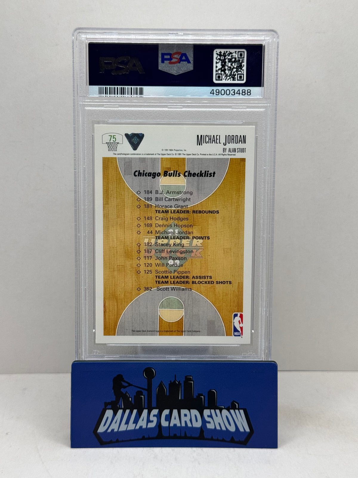 1991 Upper Deck #75 Michael Jordan Bulls Checklist PSA 10