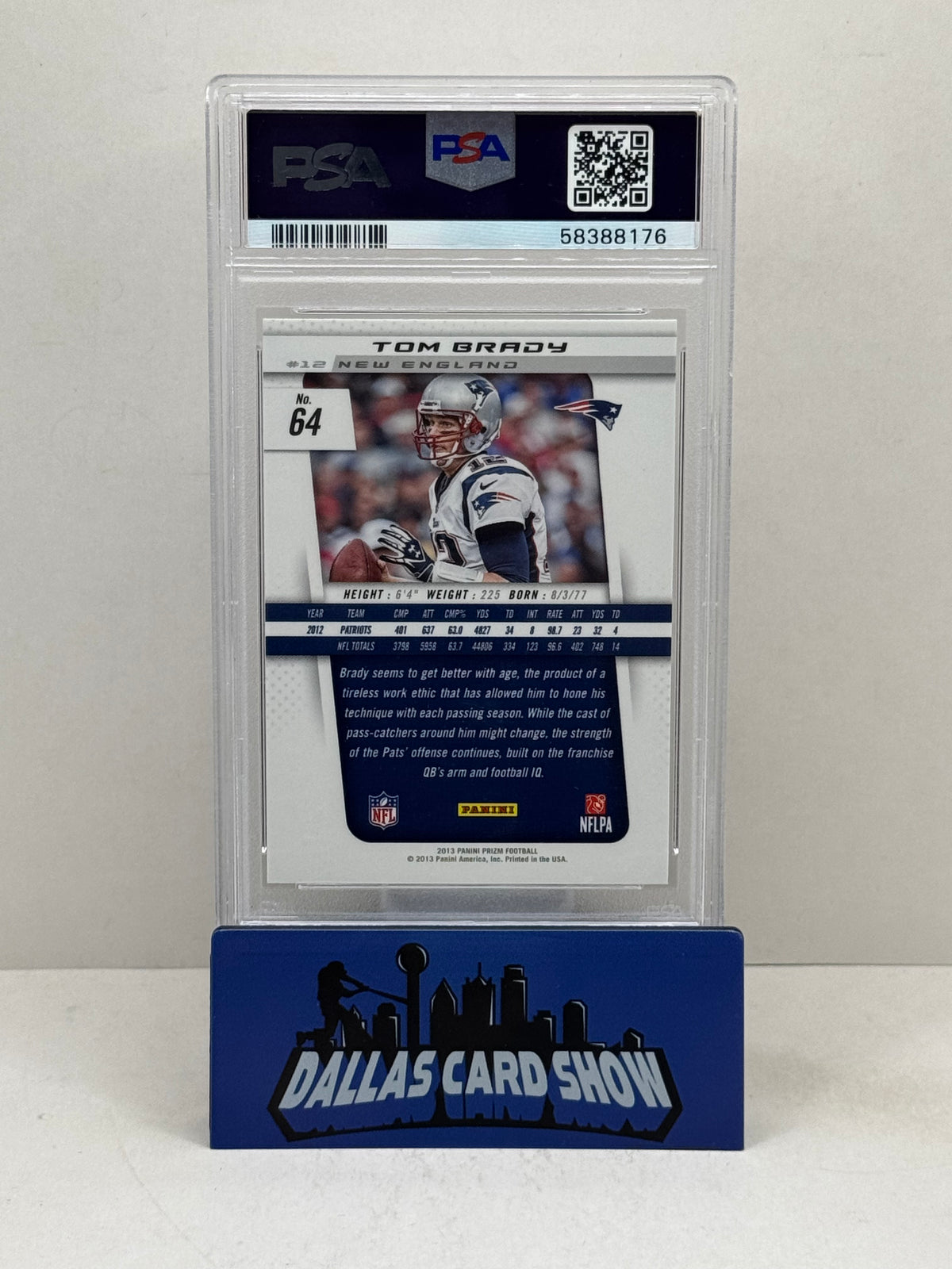 2013 Panini Prizm #64 Tom Brady PSA 10