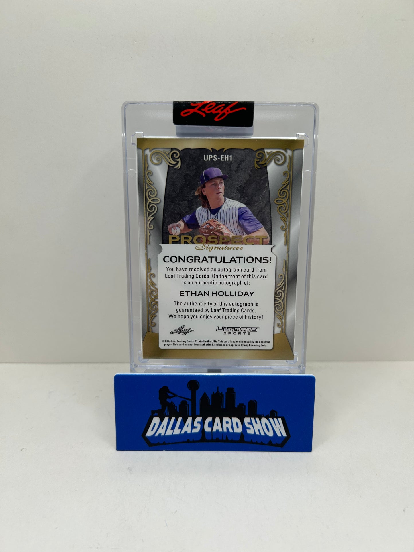 2024 Leaf Ultimate Sports Prospect Bronze #EH1 Ethan Holliday /25 Auto Autograph