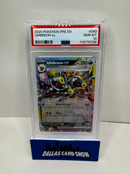 2025 Pokemon - Umbreon ex PSA 10 - 060/131 Prismatic