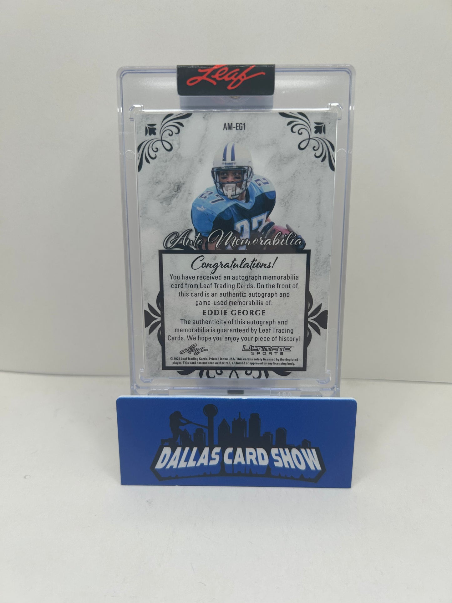 2024 LEAF ULTIMATE SPORTS EDDIE GEORGE AUTO MEMORABILIA SIGNATURE #/25 TITANS
