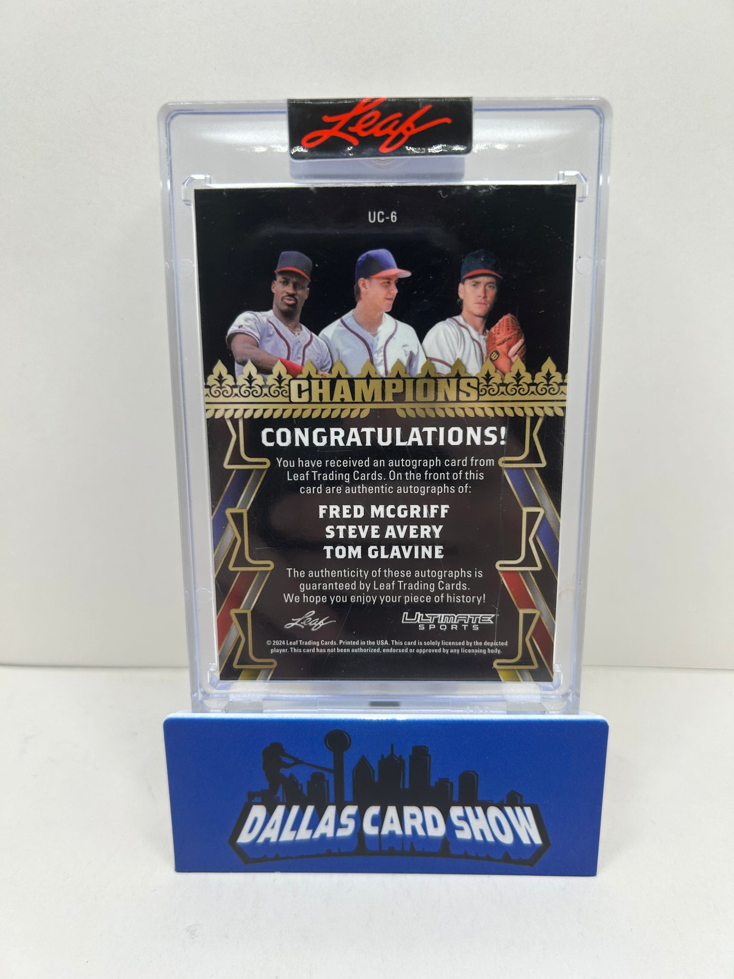 2024 Leaf Ultimate Multi Sport MCGRIFF AVERY GLAVINE Triple Auto Champions /12