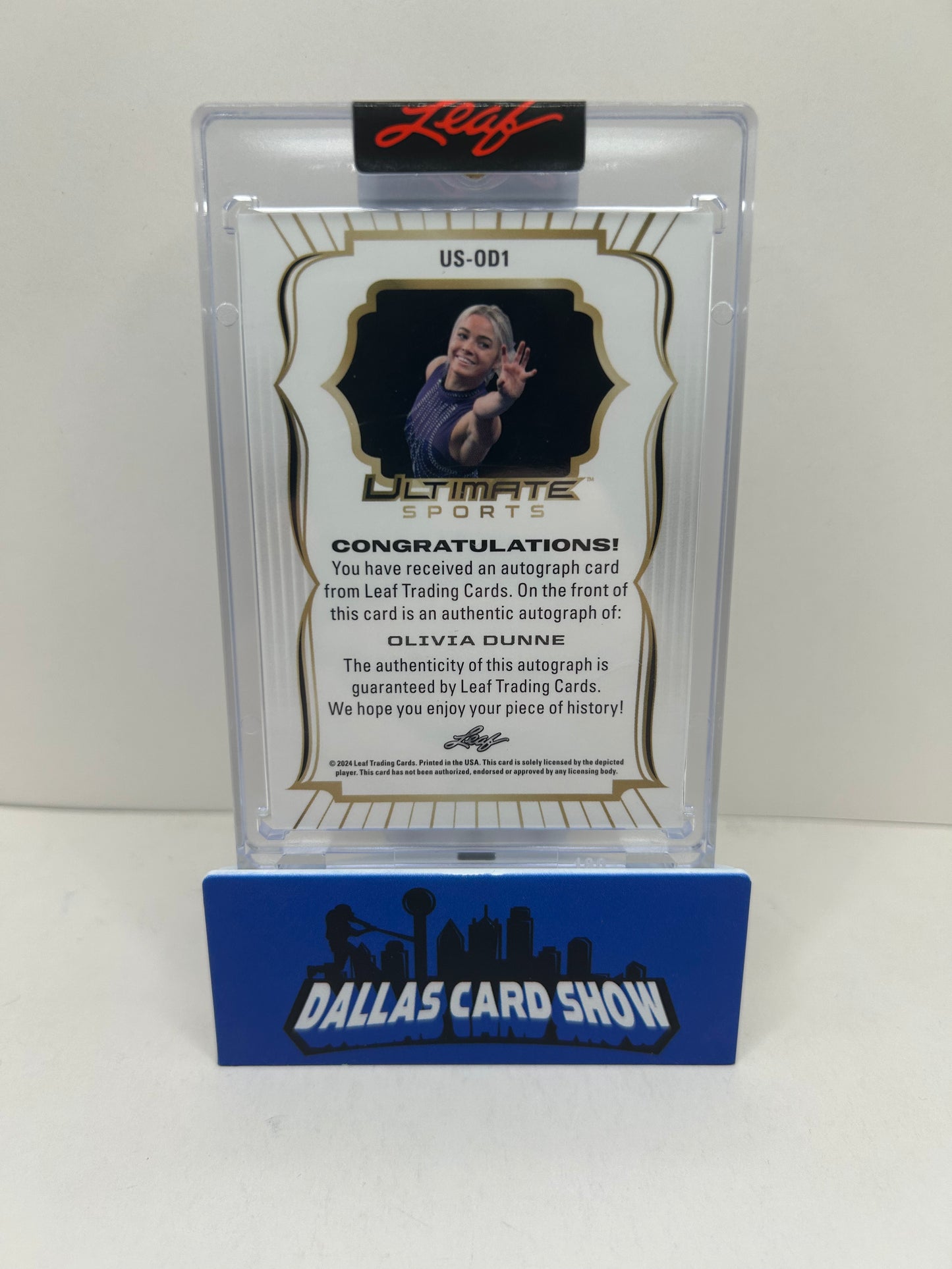 2024 Leaf Ultimate Sports Olivia Livvy Dunne Sealed Encased Auto /8