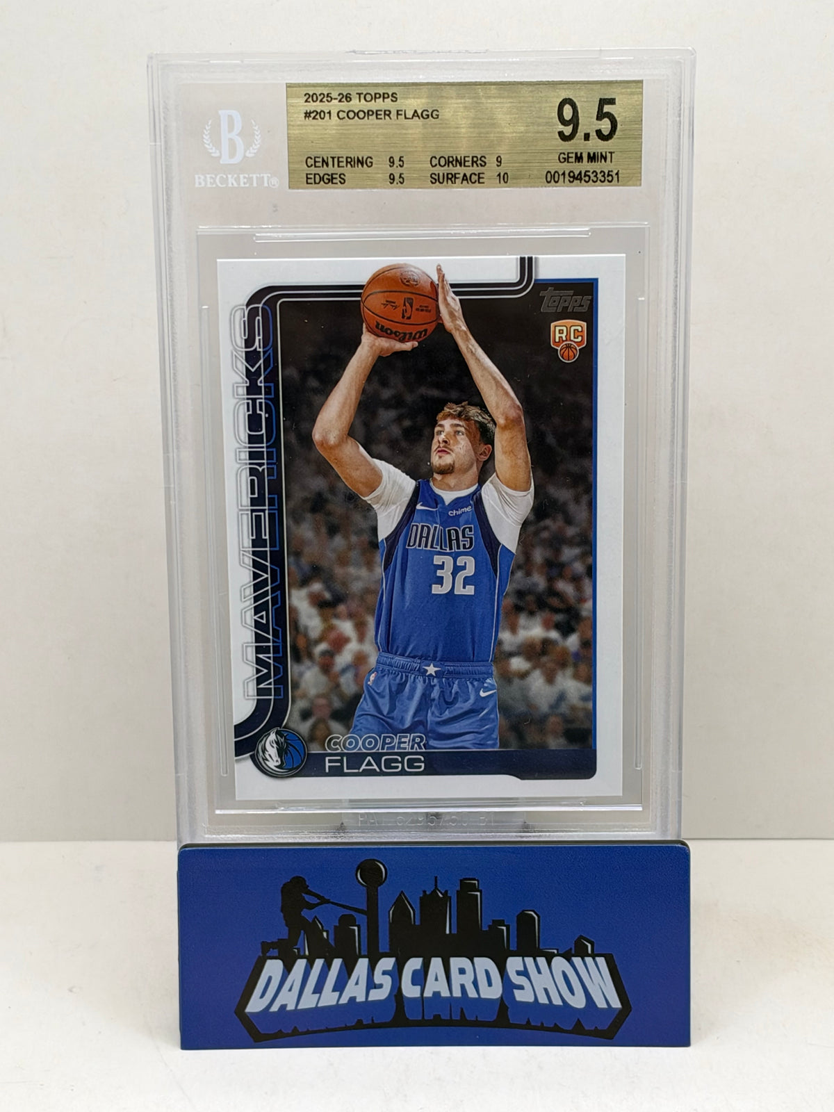 2025-26 Topps #201 Cooper Flagg Rookie RC BGS 9.5