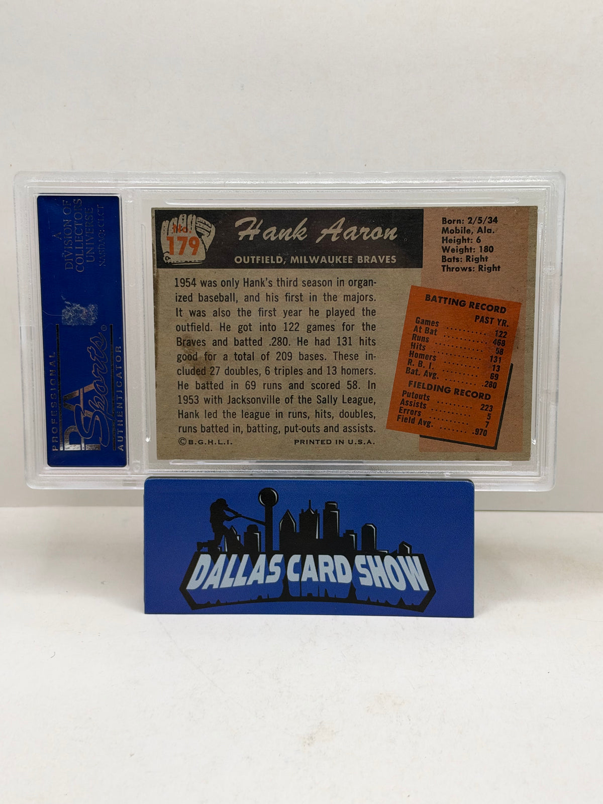 1955 Bowman Hank Aaron PSA 4