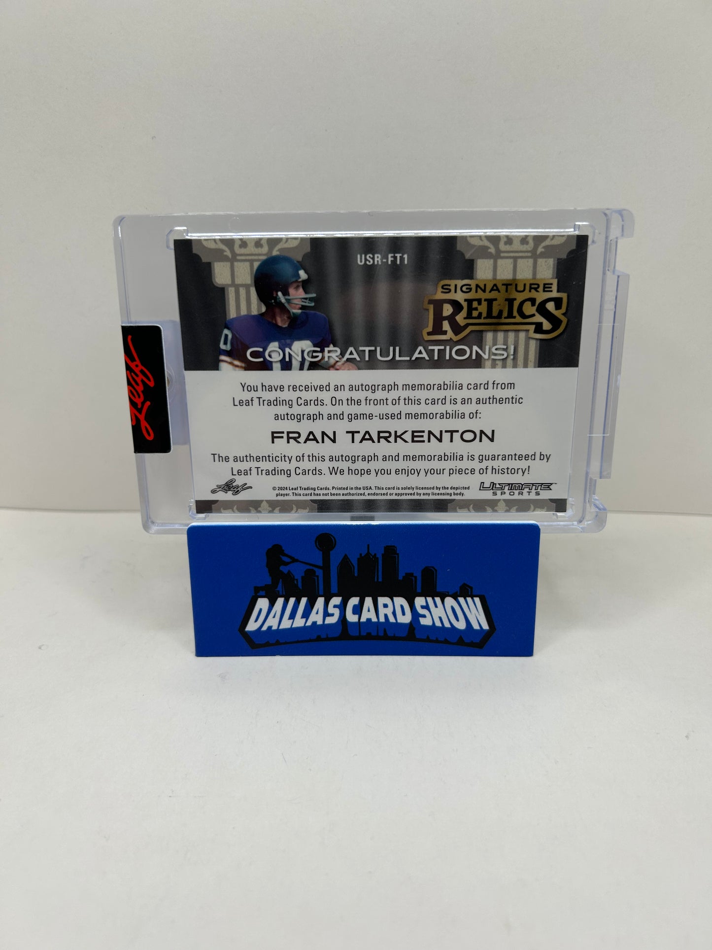 2024 Leaf Ultimate Signature Relics Fran Tarkenton Autograph Jersey /25 Vikings